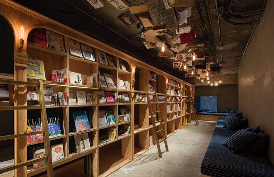 Book-Store Themed Hotel in Tokyo