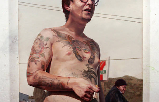 Detailed Paintings of Tattoed People