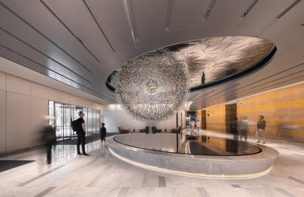 Giant Dandelion Made of Hand-Blown Glass Orbs