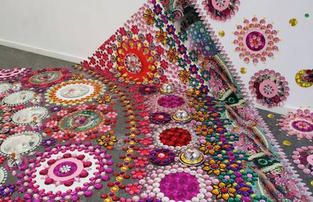 Thousands of Gems Used to Create Giant Carpets