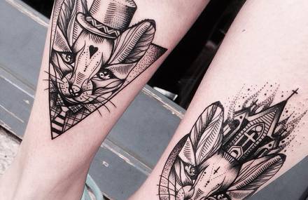 Geometric and Poetic Tattoos