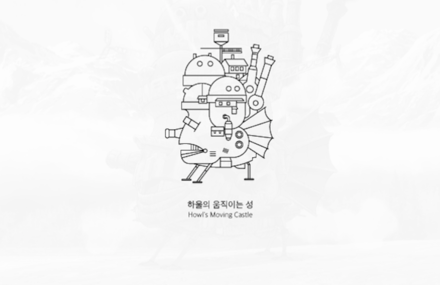 Black and White Icons Inspired by Studio Ghibli Films