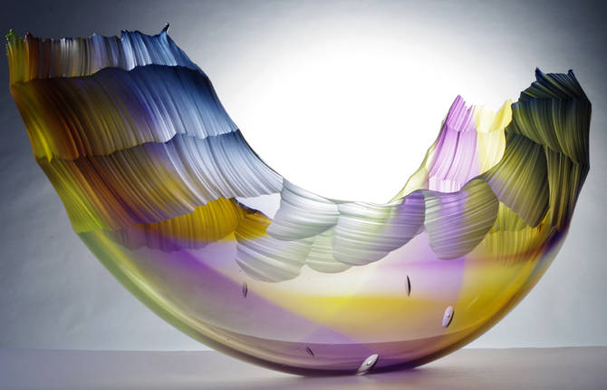 Glass Wave Sculptures