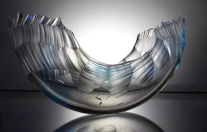 Glass Wave Sculptures
