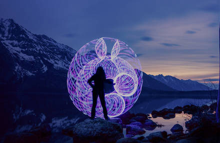 Hula Hoop Light Painting Photography