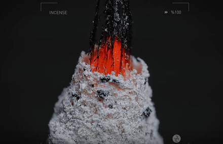 Close-up of Incense Burning