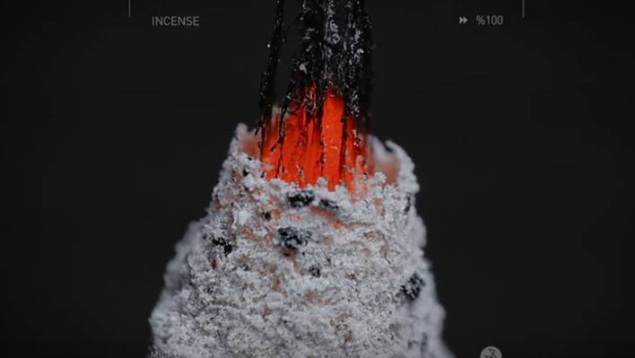 Close-up of Incense Burning