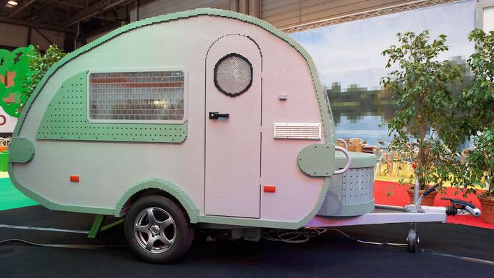 Caravan Built with LEGO Bricks