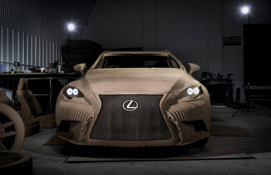 Lexus Origami Cardboard Car