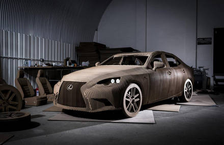 Lexus Origami Cardboard Car