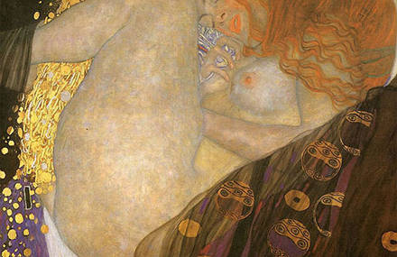 Models Recreating Gustav Klimt Golden Paintings