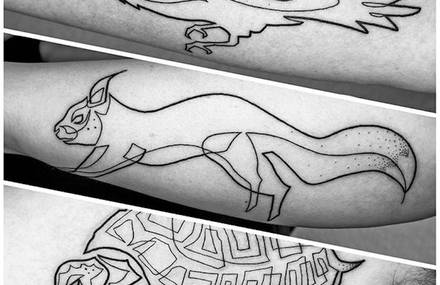 Linear Tattoos by Mo Ganji