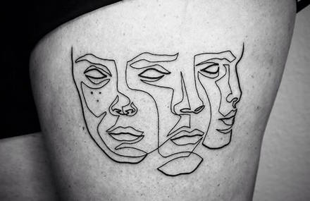 Linear Tattoos by Mo Ganji