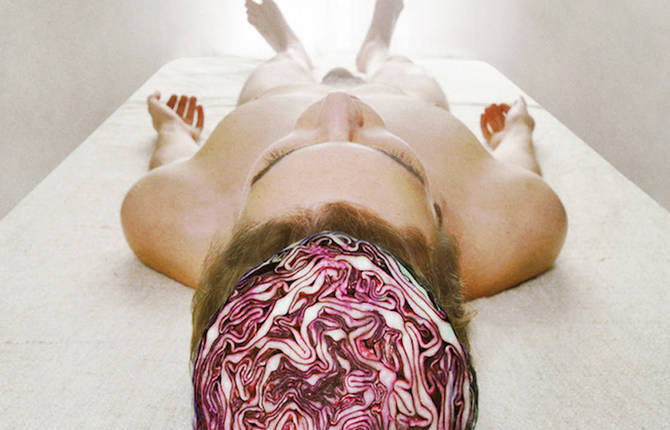 Self Portraits Using Parallel Human Body Parts and Food