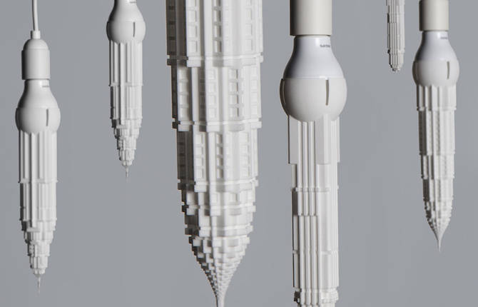 3D Printed Lightbulbs Shaped Like Skyscrapers