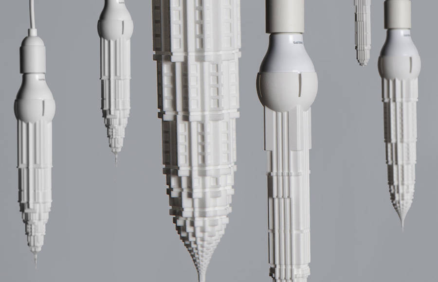 3D Printed Lightbulbs Shaped Like Skyscrapers