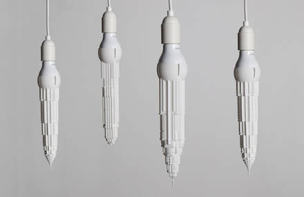 3D Printed Lightbulbs Shaped Like Skyscrapers