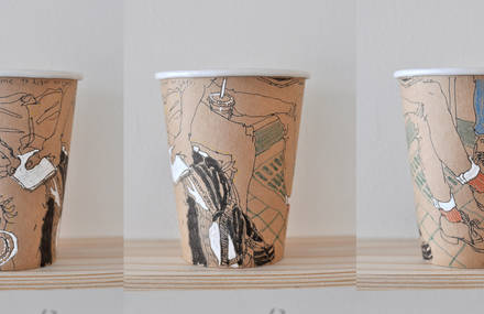 Drawing Streets on Paper Coffee Cups