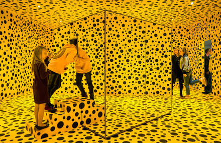 Immersive Polka-Dotted Rooms Installation