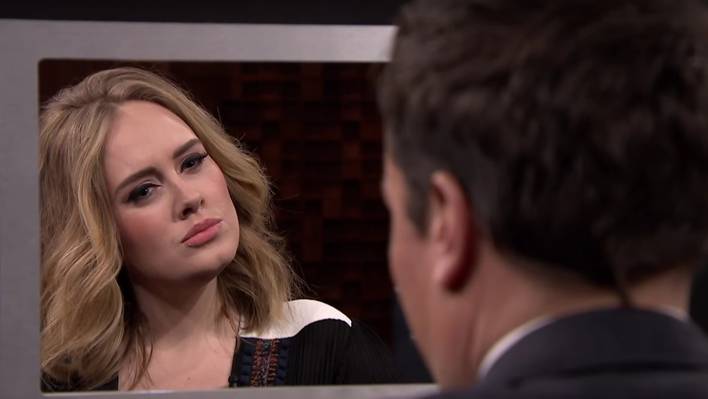 Adele Testing the Box of Lies at Jimmy Fallon’s Show