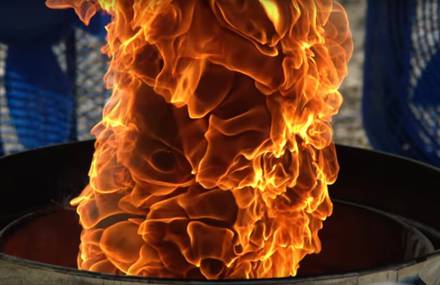 Tornado of Fire in Slowmotion