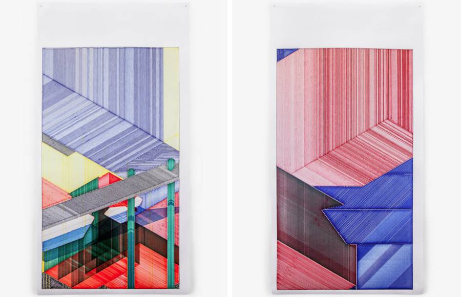 Geometrical Patterns Mixing Coding Techniques and Artistic Aspect