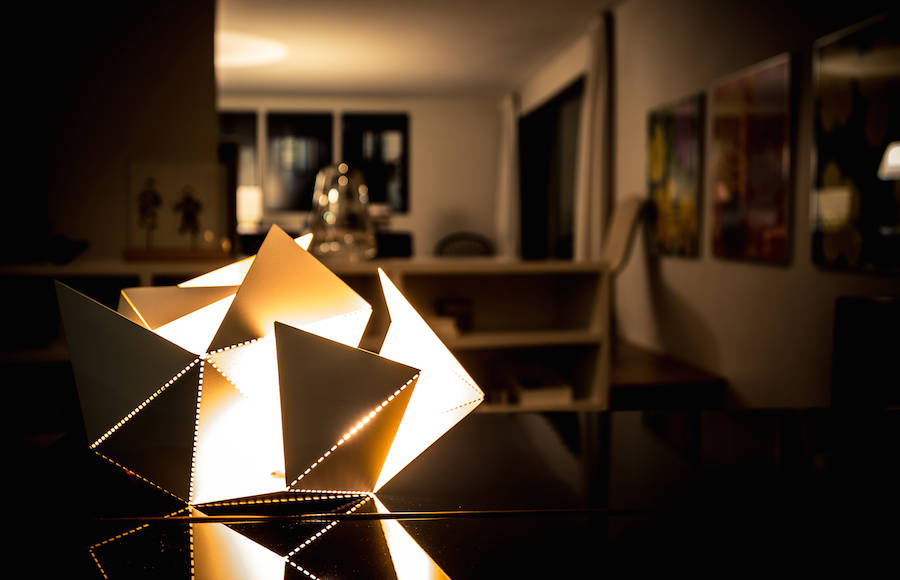 Golden Folding Lamp