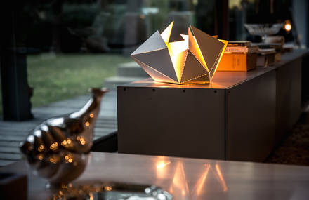 Golden Folding Lamp