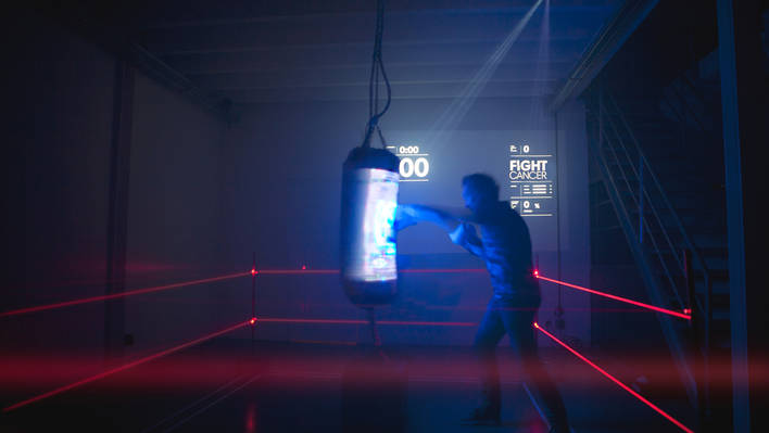 The Interactive Punching Bag to Fight Cancer