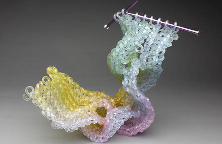Knit Glass Sculptures by Carol Milne