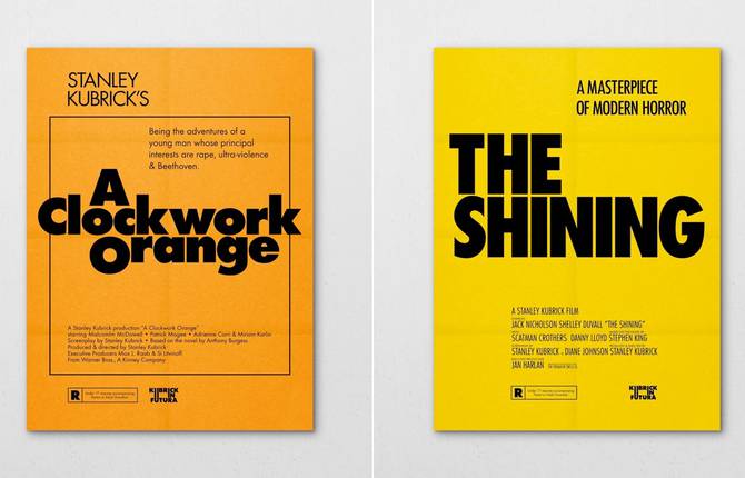 Kubrick’s Movie Posters in Futura