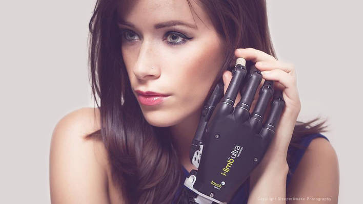 A Fashion Model with a Prosthetic Limb