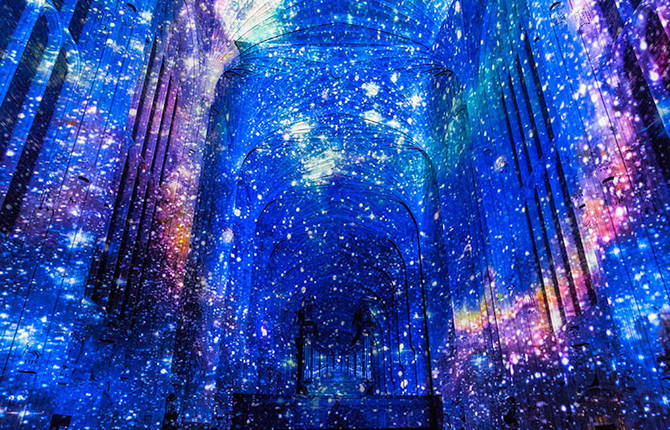 Impressive Images Projections Into a Chapel
