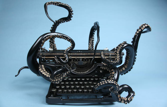 Octopus Writing Machine with Tentacles