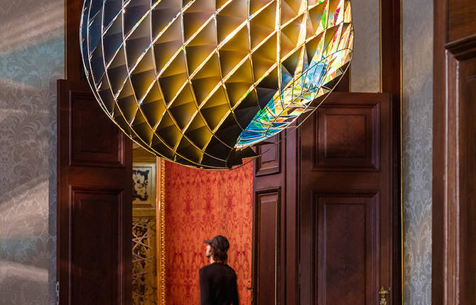 Olafur Eliasson Filled Viennese Baroque Palace with Light and Mirror