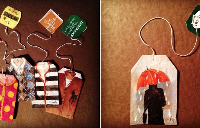 Painting on Tea Bags