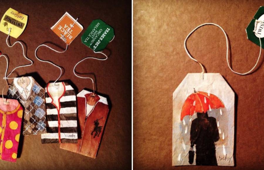 Painting on Tea Bags