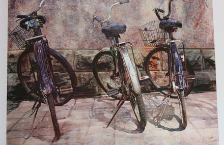 Photorealistic Bicyle Oil Paintings