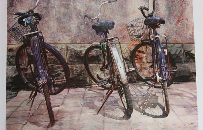 Photorealistic Bicyle Oil Paintings