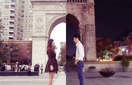 Couple Illustrates Their Long Distance Relationship Through Diptychs