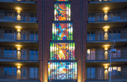 Beautiful High Stained Glass Cathedral in Amsterdam