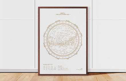 The Stellar Map Poster Made of Constellations