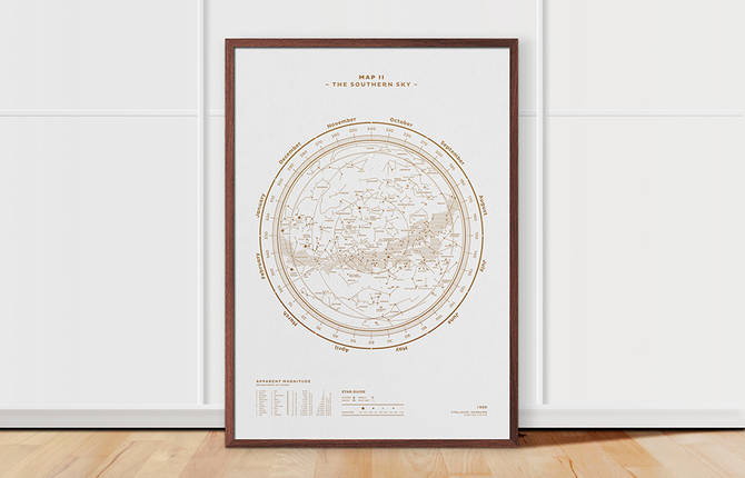 The Stellar Map Poster Made of Constellations