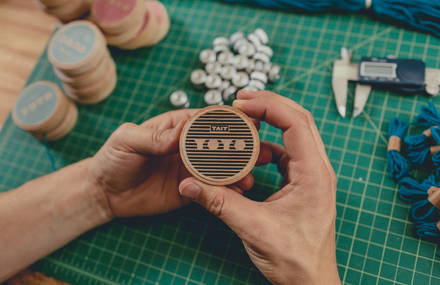 Wooden Yoyo in a Recycled Cardboard Packaging