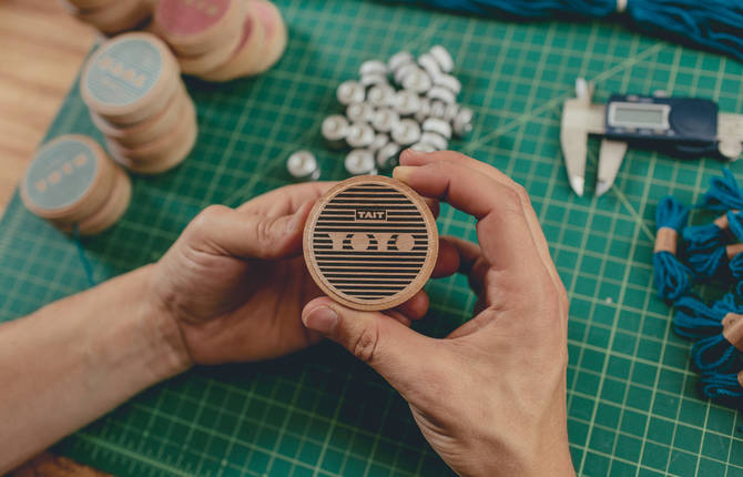Wooden Yoyo in a Recycled Cardboard Packaging