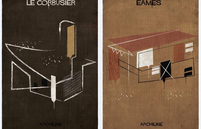 Architecture’s Lines Illustrated Posters