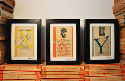 Stunning Book Carving Alphabet