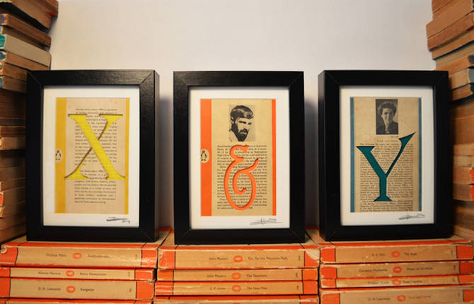 Stunning Book Carving Alphabet
