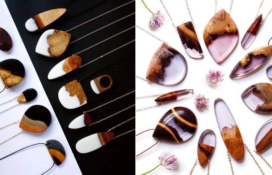 Salvaged Wood Fragments turned into Gorgeous Handmade Jewelry