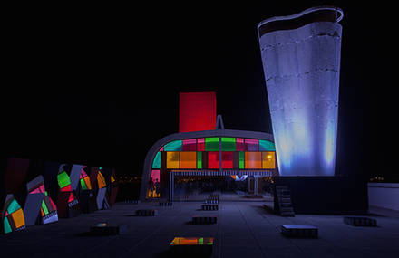 Colorful Installation in MAMO by Daniel Buren